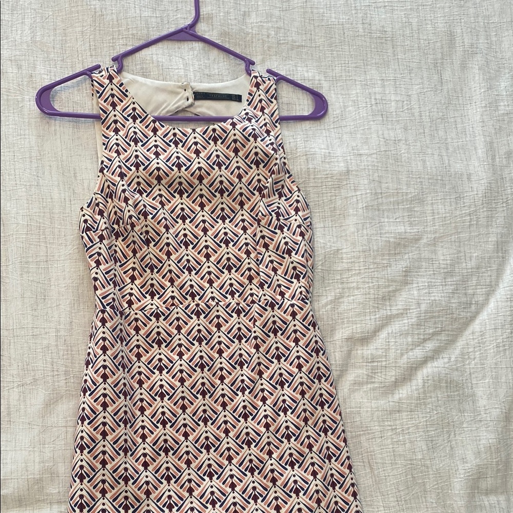 Geometric Patterned Sleeveless Romper